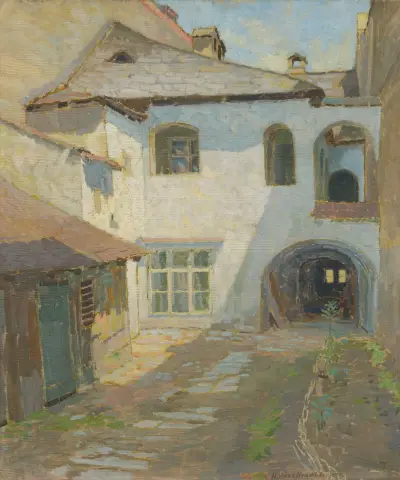 Inside the yard av Elemír Halász-Hradil