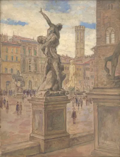 Torg i Italien – Florens av Elemír Halász-Hradil