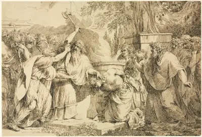 Přerušená oběť, John Hamilton Mortimer