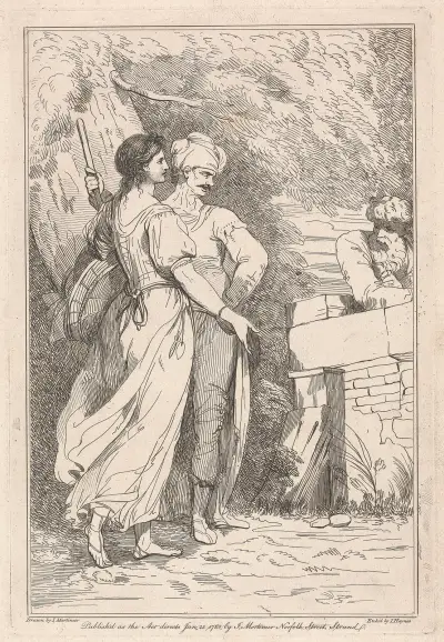 Banditer och kvinna av John Hamilton Mortimer