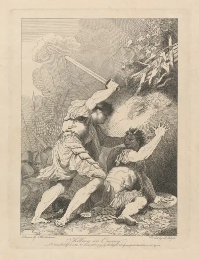 Banditer... i olika sysslor; dödande av en fiende av John Hamilton Mortimer