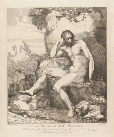 Don Quixote in the Sable Mountains av John Hamilton Mortimer