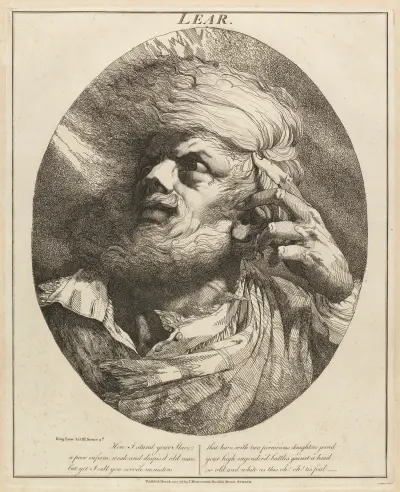 Lear, ur Kung Lear, akt III, scen ii av John Hamilton Mortimer