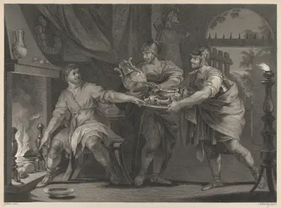 Marcus Curius Dentatus avvisar samniternas mutor av John Hamilton Mortimer