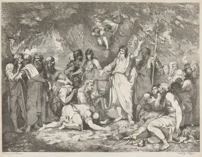 Sankt Paulus predikar för britterna av John Hamilton Mortimer