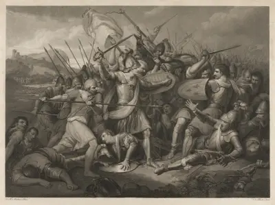 Slaget vid Agincourt av John Hamilton Mortimer
