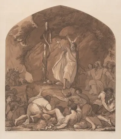 Kopparormens upphöjelse i öknen av John Hamilton Mortimer