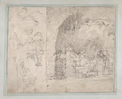 Granskarnas grotta av John Hamilton Mortimer