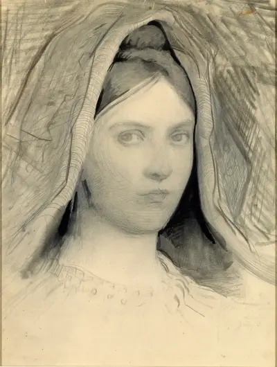 Head of Mary B. Thayer av Abbott Handerson Thayer