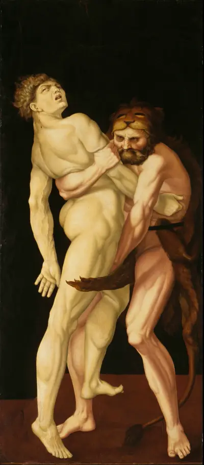 Herakles und Antaios von Hans Baldung