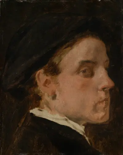 Portrait study of the painter Wilhelm Trübner av Hans Canon