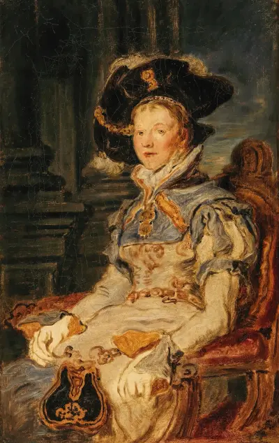 Sketch for a Portrait of a Woman in Renaissance Costume av Hans Canon
