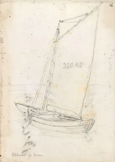 Fiskebåten ‘George’ från Arran av Hans Gude