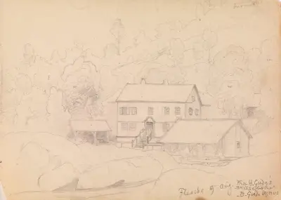 Flesje gård, Balestrand av Hans Gude