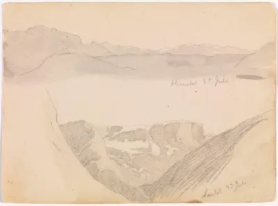 Från Hemsedal; från Lærdal av Hans Gude