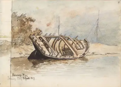 Från Sannox Bay, Arran av Hans Gude