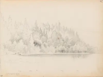 Från Semsvannet av Hans Gude