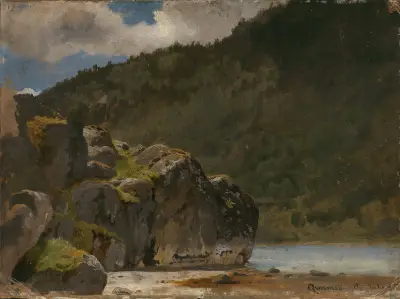 From Kvamsøy in the Sognefjord av Hans Gude
