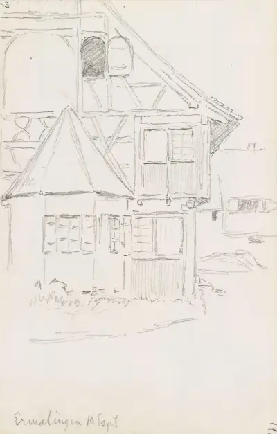 Hus i Ermatingen av Hans Gude