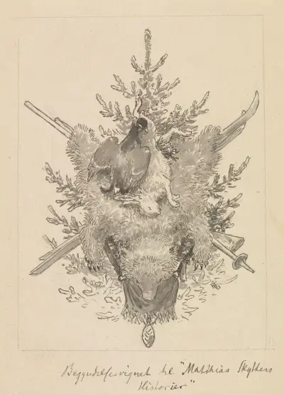 Jakttrofé av Hans Gude