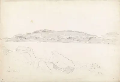Kustlandskap vid Oban, Skottland av Hans Gude