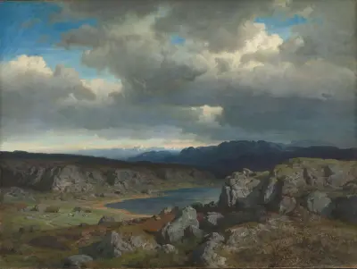 Norwegian Highlands, 1857 av Hans Gude