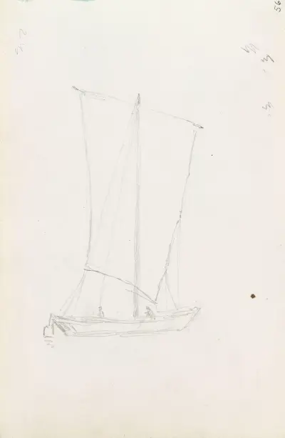 Segelbåt av Hans Gude