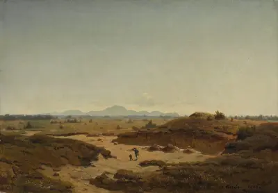View of Siebengebirge av Hans Gude