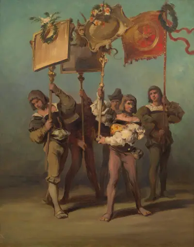 Entwurf zum Festzug 1879 – Standartenträger der Tischler av Hans Makart