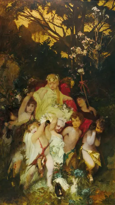 Modern Amoretti av Hans Makart