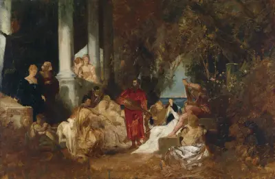 Musikalische Unterhaltung av Hans Makart