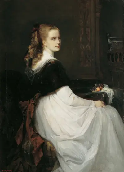 Porträtt av Eugenie Scheuffelen av Hans Makart