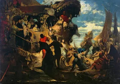 Venedig Huldigt Catarina Cornero av Hans Makart