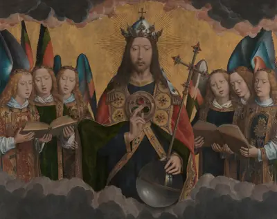 God the Father with Singing Angels av Hans Memling