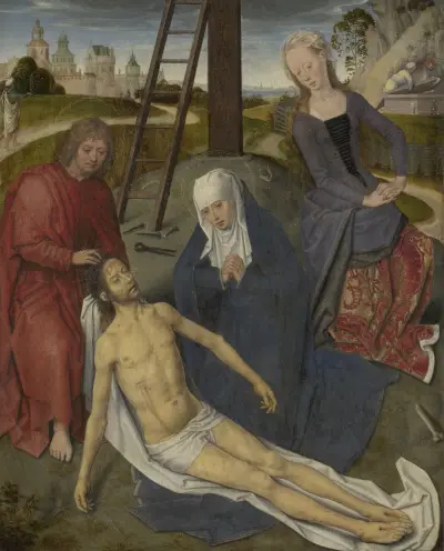 Lamentation on Mount Golgotha av Hans Memling