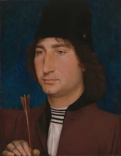 Portrait of a Man with an Arrow av Hans Memling