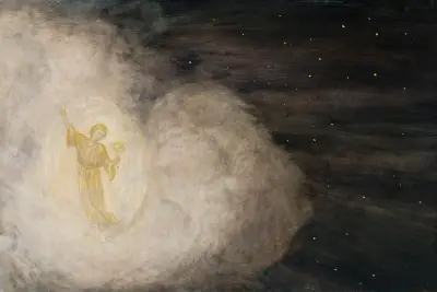 Angel with the star of Bethlehem av Hans Thoma
