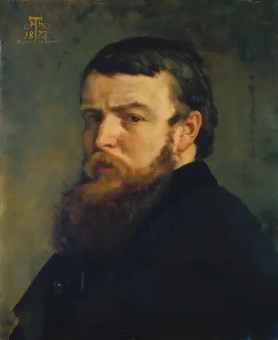 Self-Portrait from Munich av Hans Thoma