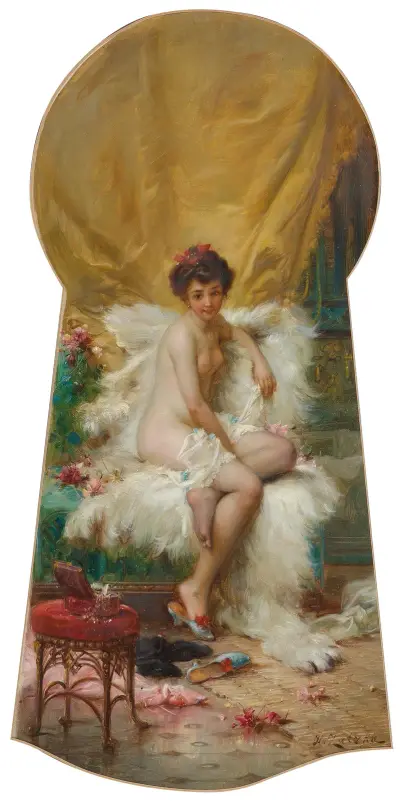 Durchs Schlüsselloch geschaut av Hans Zatzka