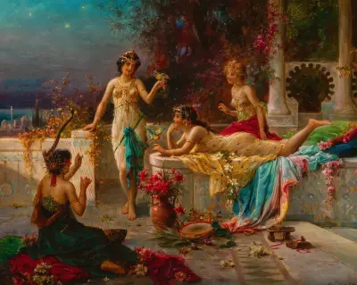 Les odalisques av Hans Zatzka