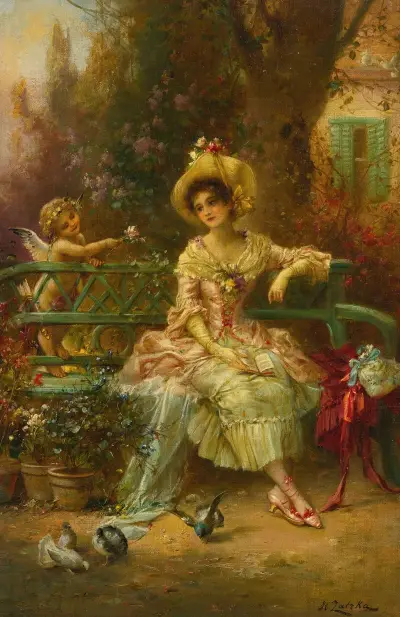 Thinking Of Him av Hans Zatzka