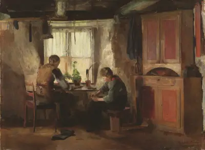 A Country Cobbler av Harriet Backer