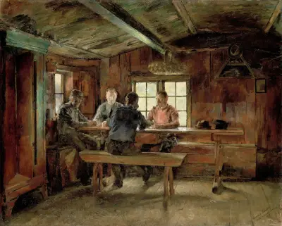 Card Players av Harriet Backer