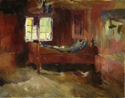 Farm Interior, Strålsjøhaugen av Harriet Backer