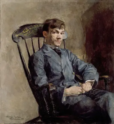 Portrait of the Composer Johan Backer Lunde av Harriet Backer