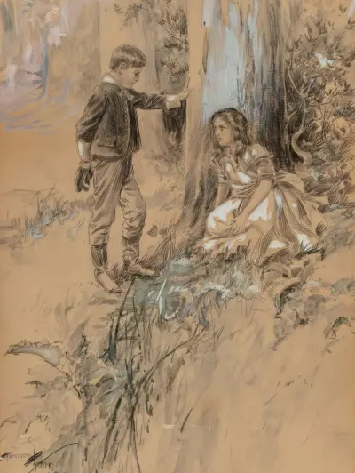 Boy and Girl av Harrison Fisher