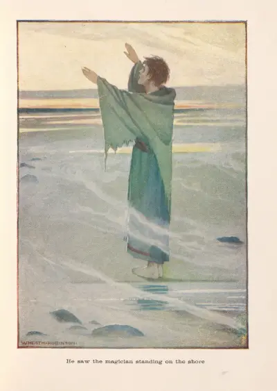 Dorigen; He saw the Magician standing on the shore av William Heath Robinson