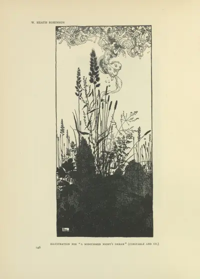Ilustrace k Snu noci svatojánské, 1914 – Nr. 3, William Heath Robinson