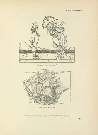 Illustrations for Bill the minder av William Heath Robinson