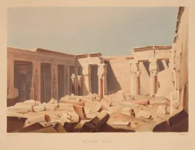 Medinet Abou av Hector Horeau